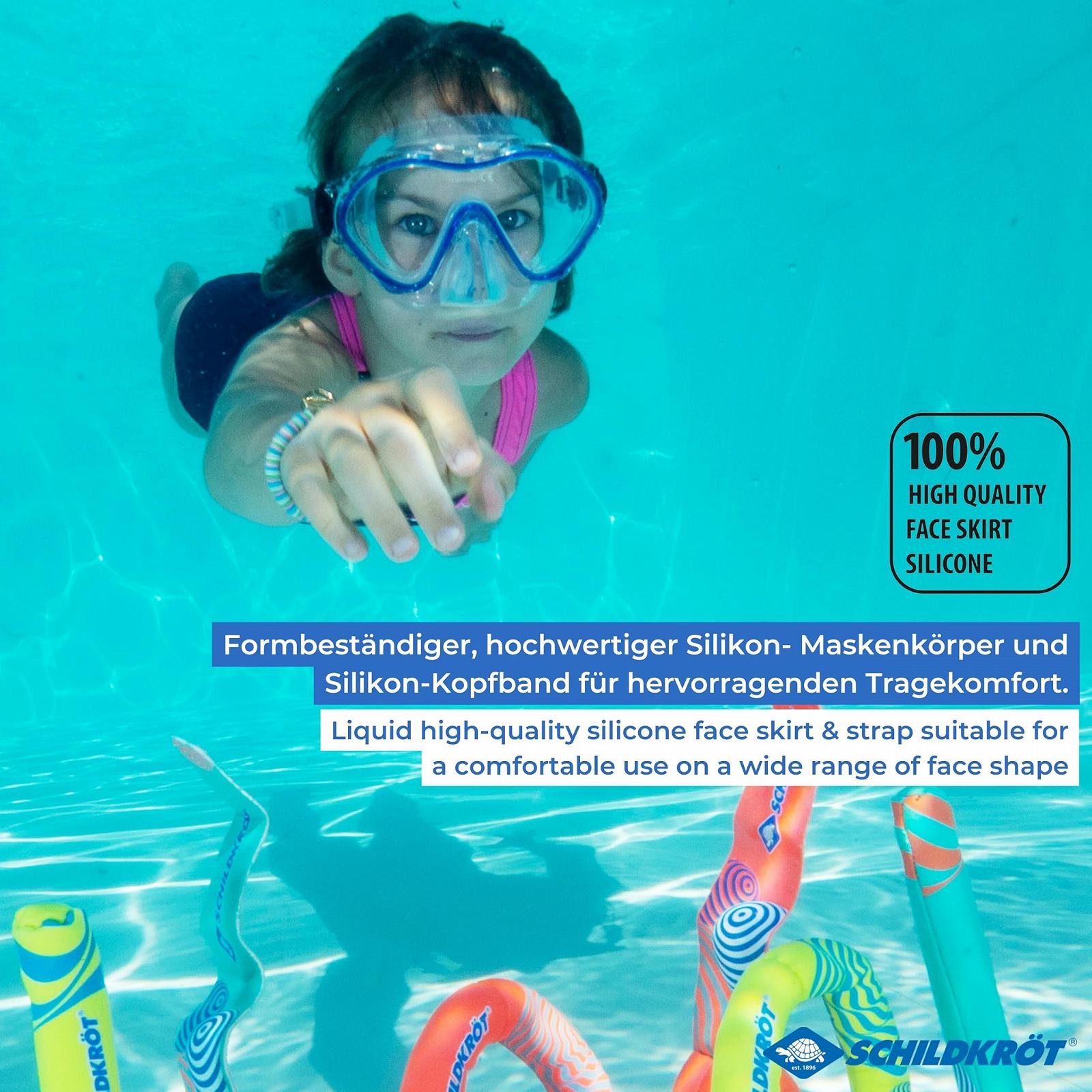 Маска для плавання Schildkröt Fun Sports Tahiti Junior 4+ в блістері, синя, фото №4