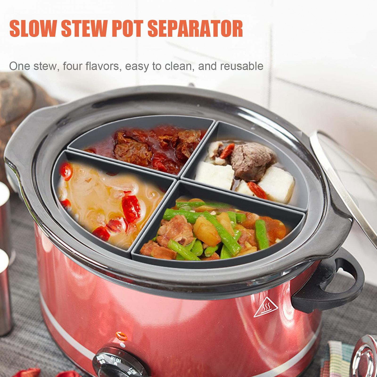 Медленноварка SMELEYOU Медленноварка Разделитель Вкладыш Силиконовый Карман 6 Кварт 4 Штуки Серый, фото №3 Медленноварка SMELEYOU Медленноварка Разделитель Вкладыш Силиконовый Карман 6 Кварт 4 Штуки Серый, фото №3