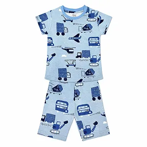 Піжамний комплект Dream Bridge для хлопчиків літній, динозавр, єдиноріг, бавовна - Фото 1