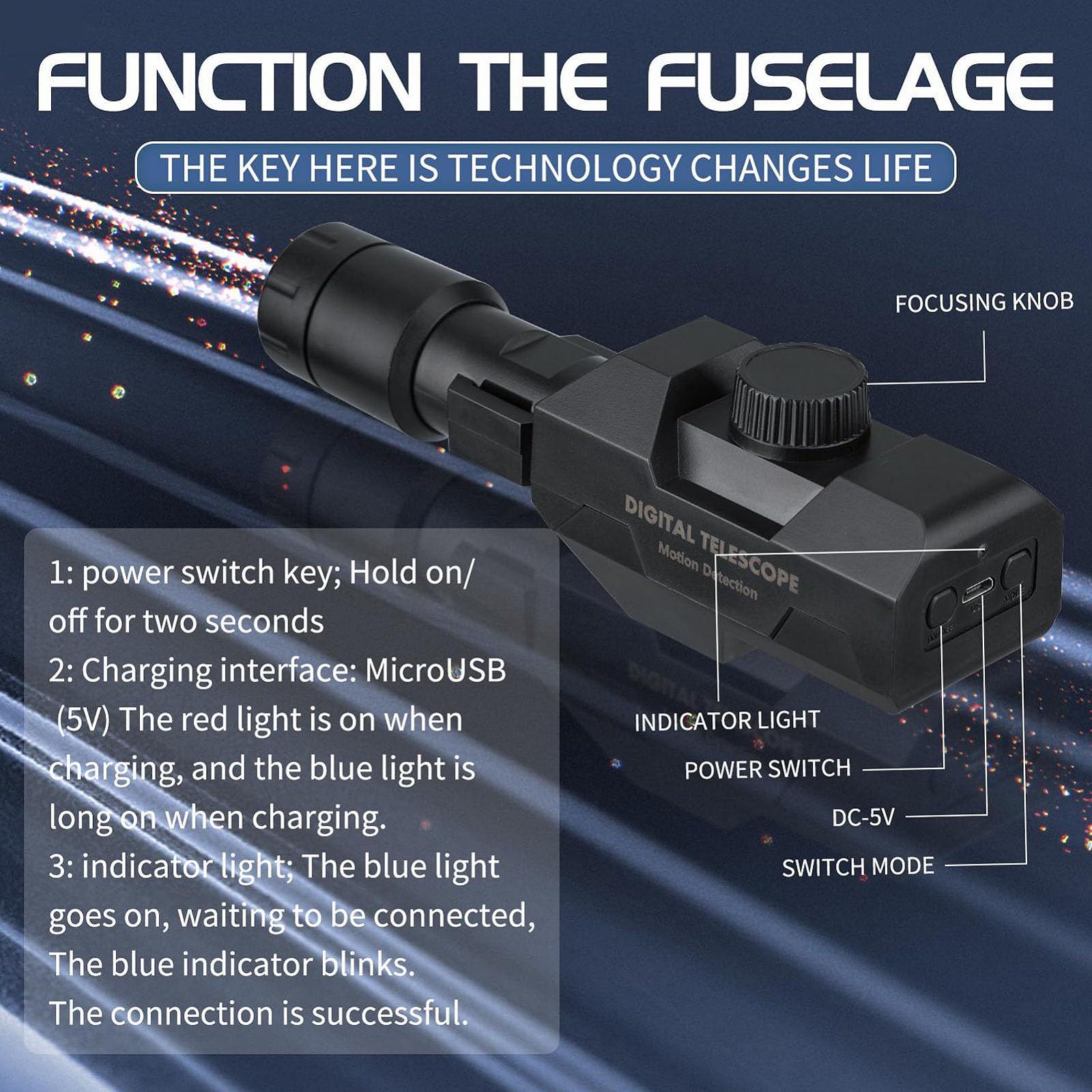 Цифровой телескоп Intelligent USB 70X Zoom 2MP для наблюдения за птицами охоты походов кемпинга путешествий, фото №4