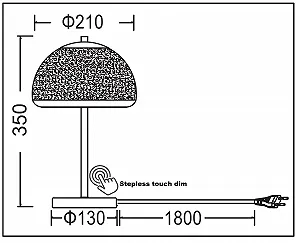 Настільна лампа Trango Dallas 2017-93T LED Touch 5W Matt Nickel synthetic.ua - Фото 1
