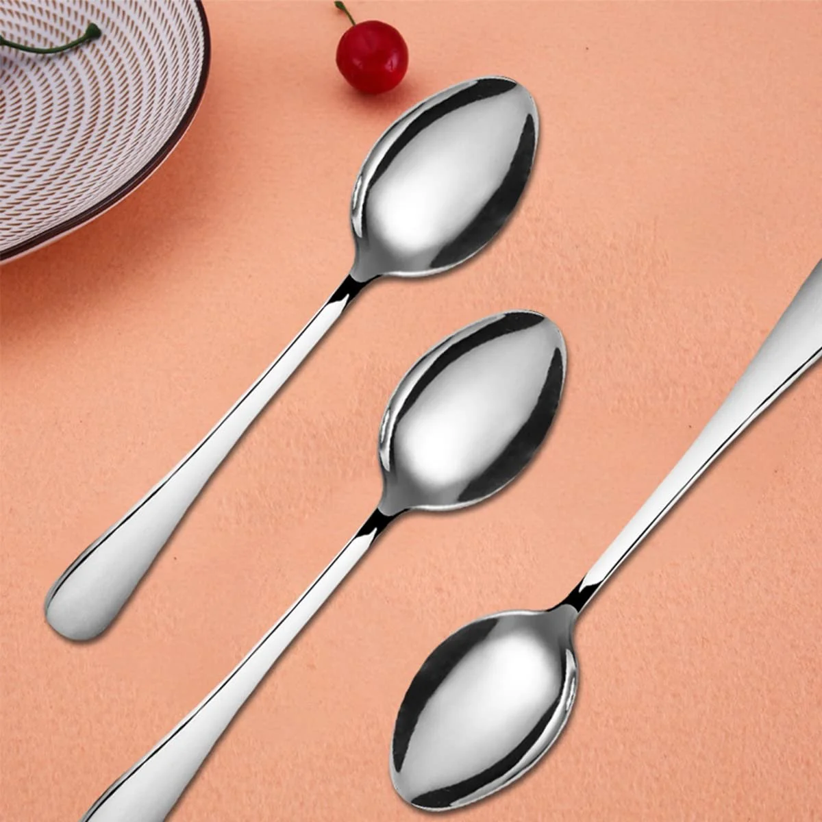 Ложка столова з нержавіючої сталі, набір 12 штук, розмір 20,50 см, фото №6