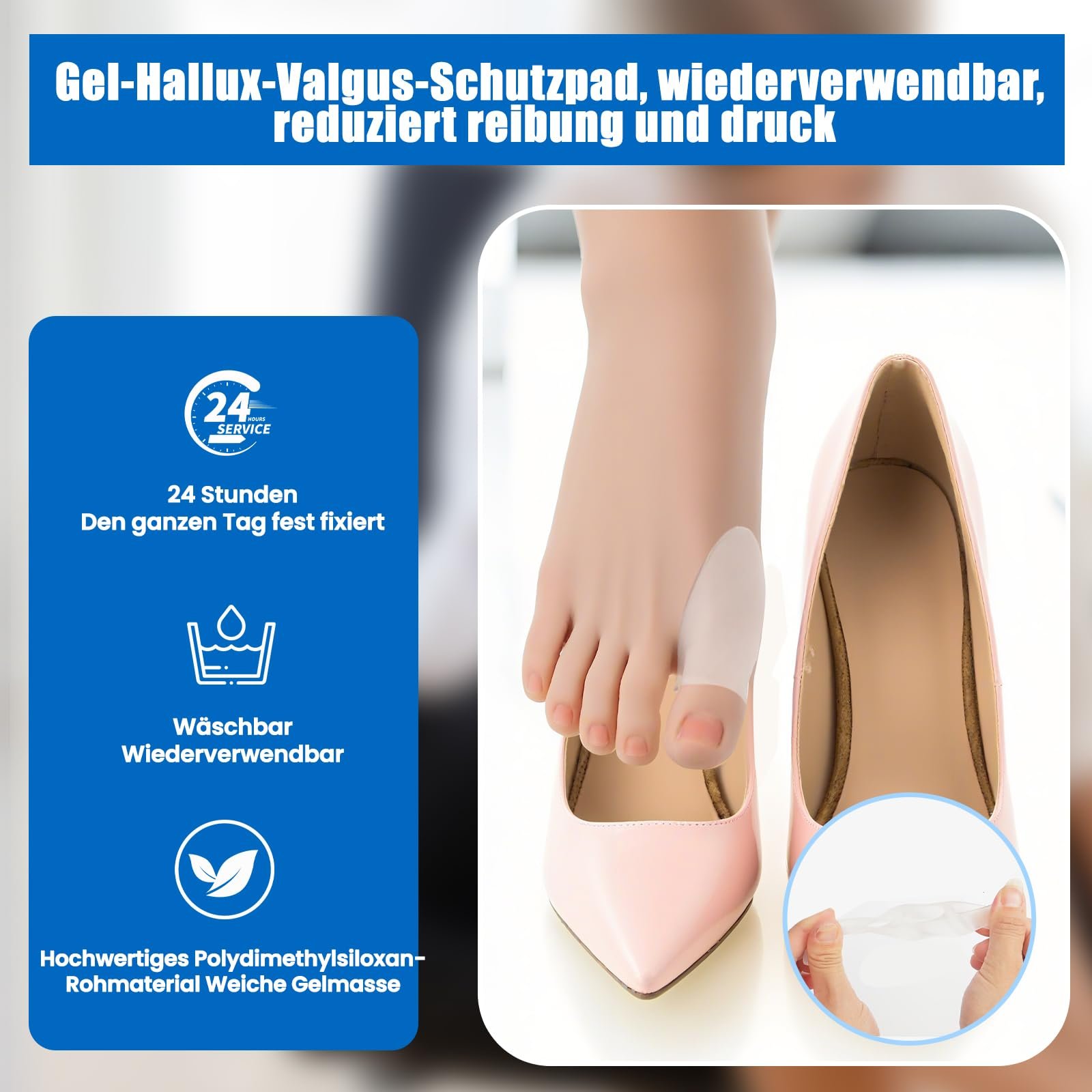 Шина для коррекции Hallux Valgus, регулируемый разделитель пальцев, шина, фото №6