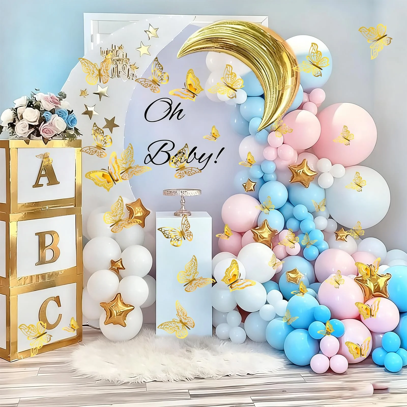 Наклейки на стену 3D Gold Butterflies Набор 96 шт. Золотые, фото №7 Наклейки на стену 3D Gold Butterflies Набор 96 шт. Золотые, фото №7