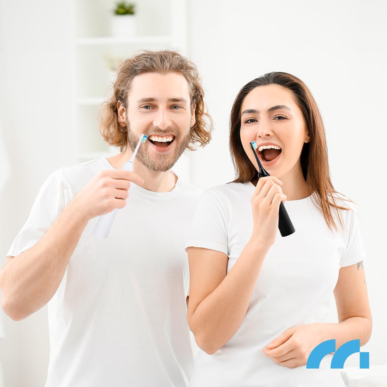 Набір електричних звукових зубних щіток MalTec Sonic 2 шт, 6 режимів, 2 зарядні пристрої, фото №9