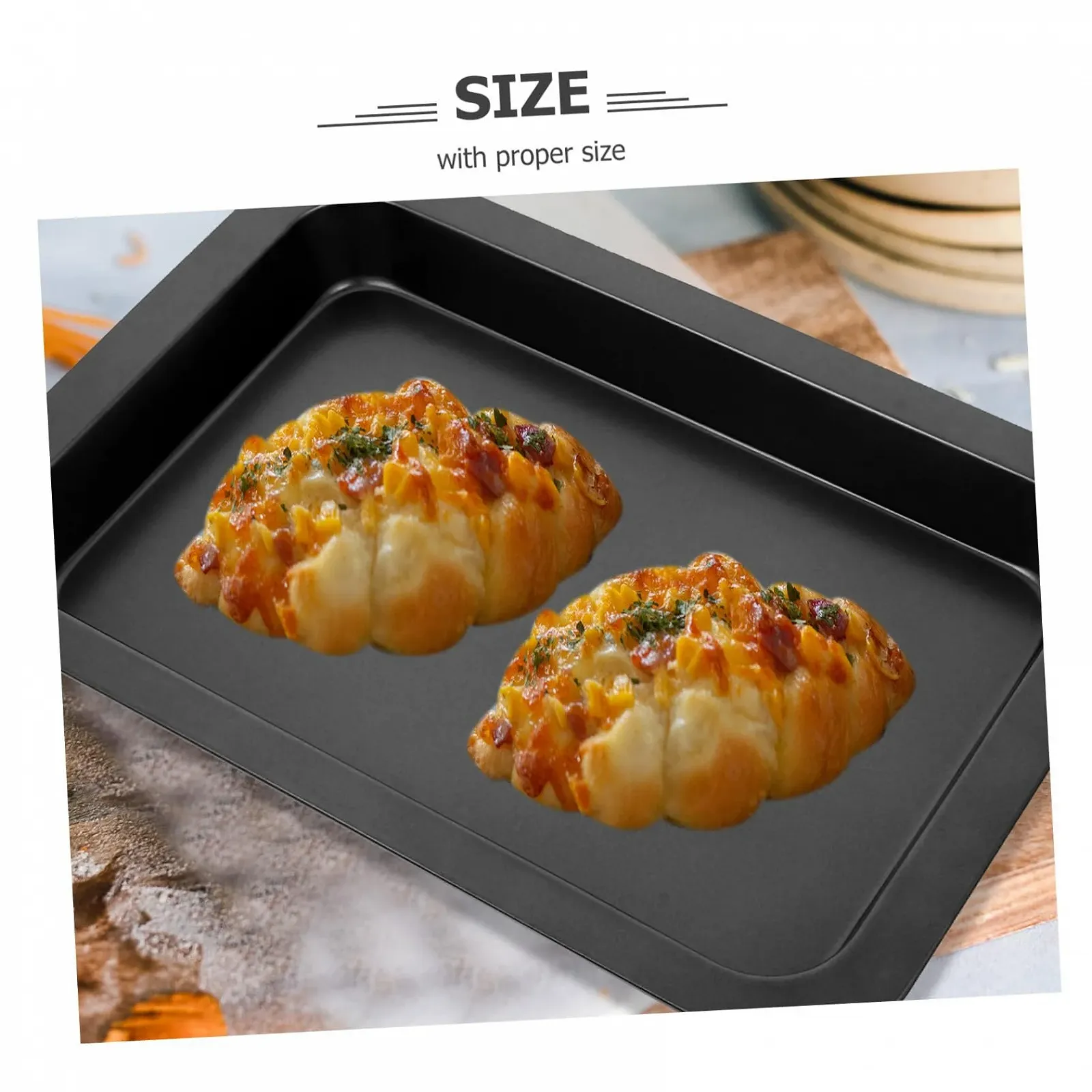 Прямокутне деко VALICLUD з вуглецевої сталі, антипригарне, легке, фото №6 Прямокутне деко VALICLUD з вуглецевої сталі, антипригарне, легке, фото №6