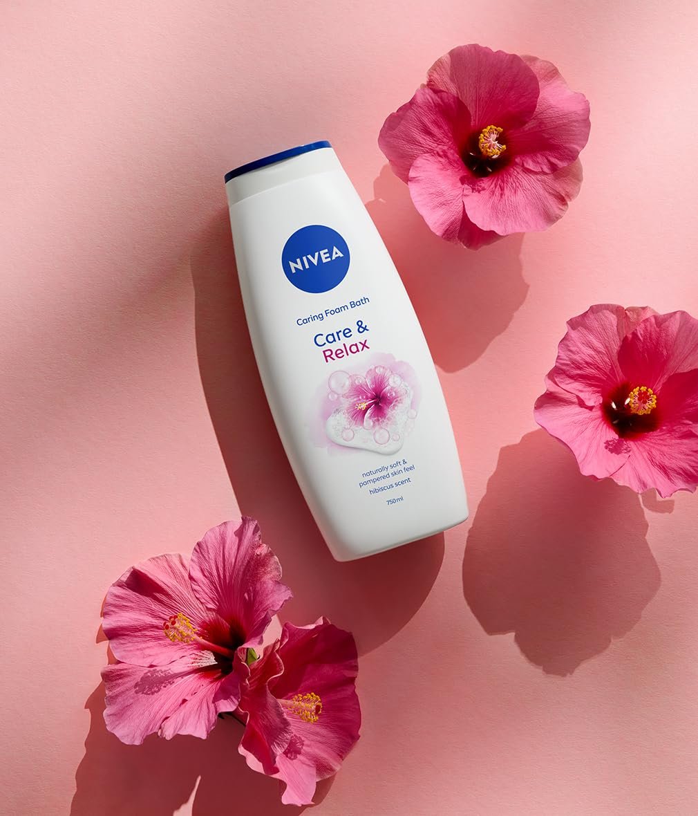 Гель для душа 2-в-1 NIVEA Care&Relax с экстрактом мальвы 750 мл, фото №2