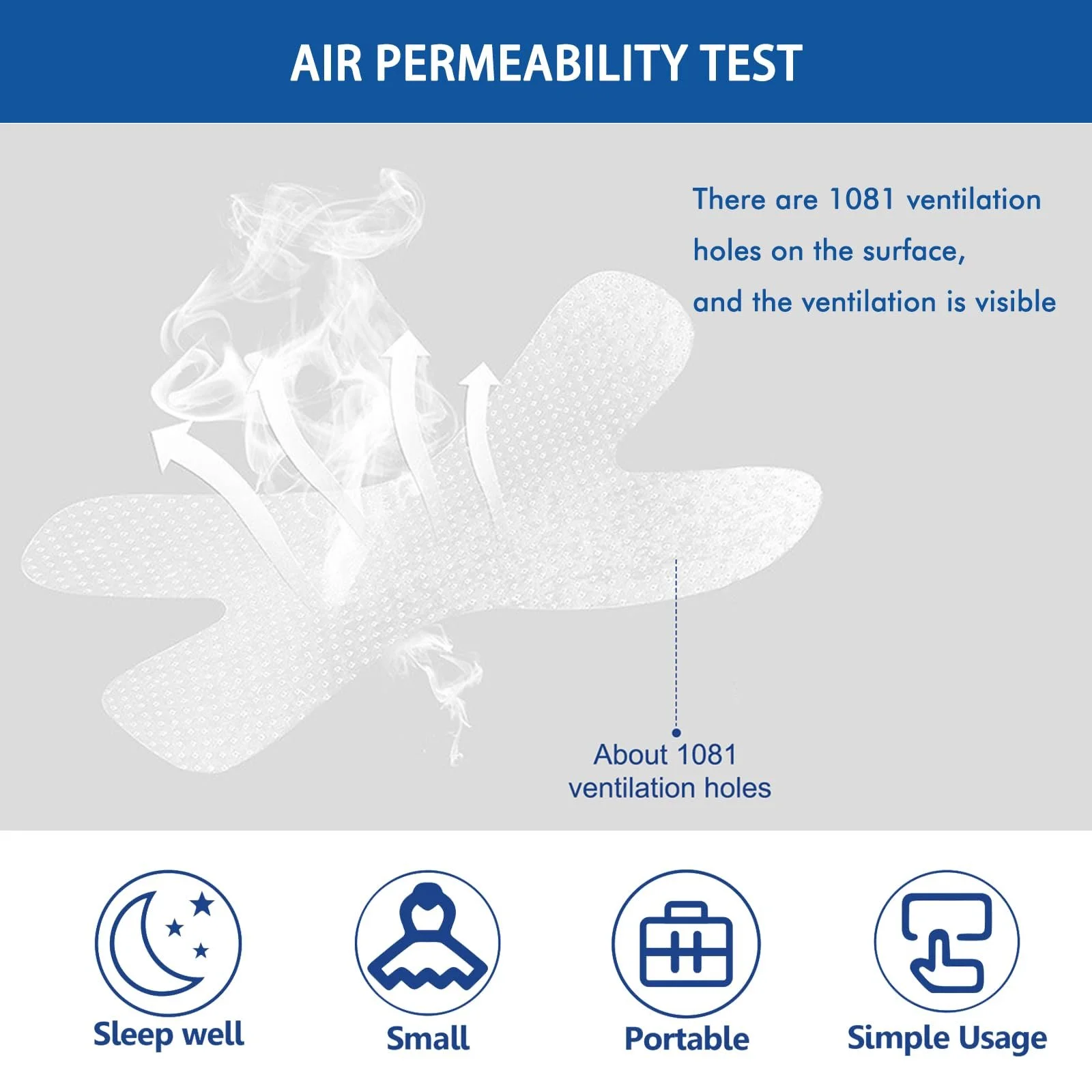 Пластирі для рота проти хропіння (X-подібні) 150 штук, фото №2