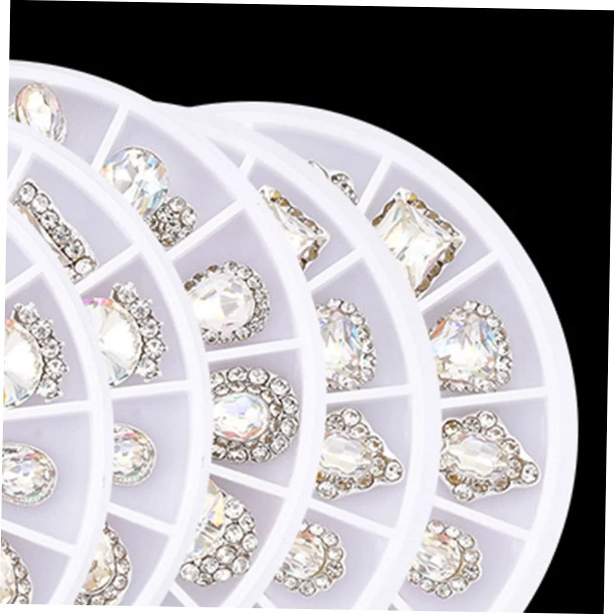 Набор страз MAGICLULU, 3 коробки, инструменты для маникюра, 12 сеток, украшения для ногтей, блестящие кристаллы, фото №4