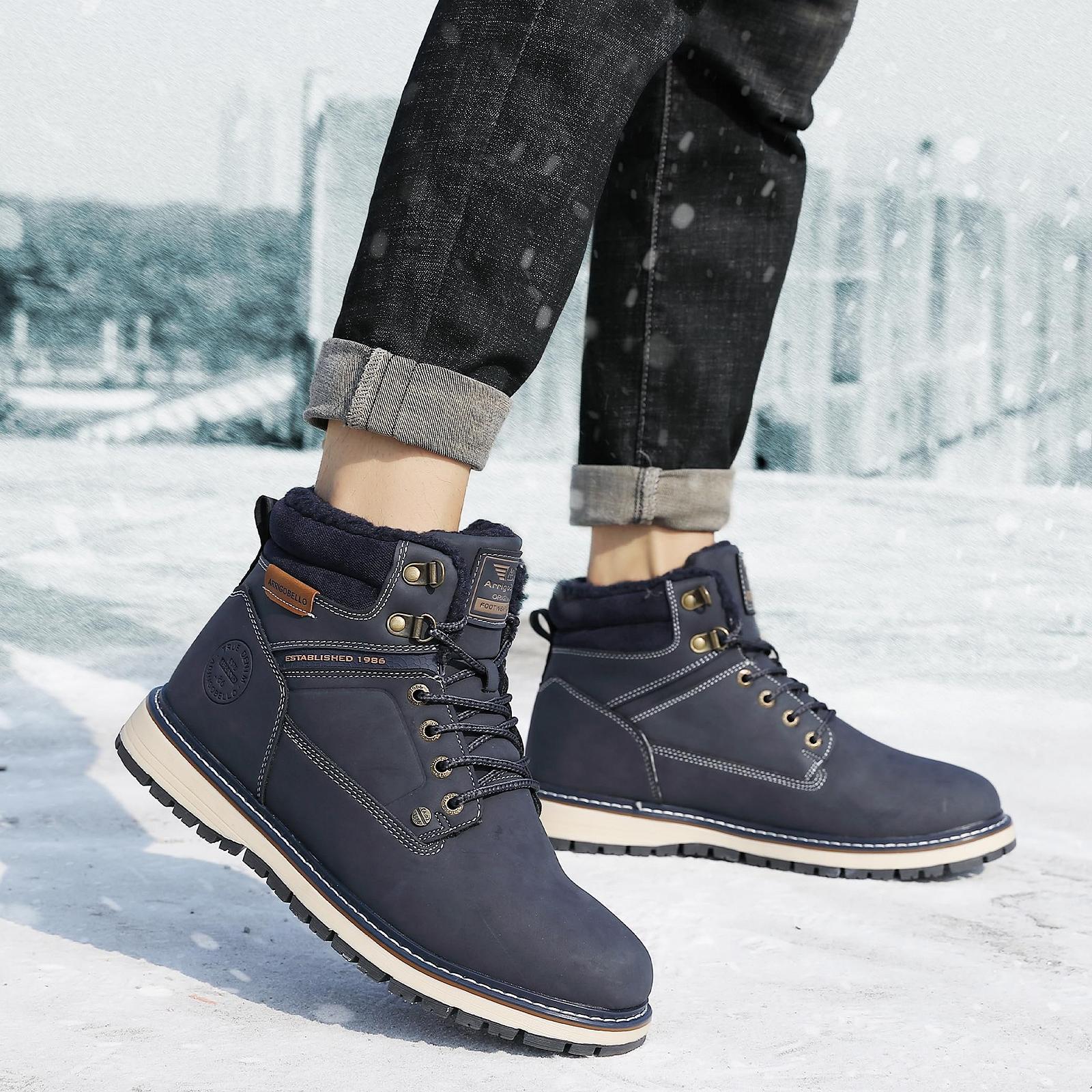 Чоботи ARRIGO BELLO Winterschuhe Herren Winterstiefel Gefüttert Чорно-коричневий, фото №6