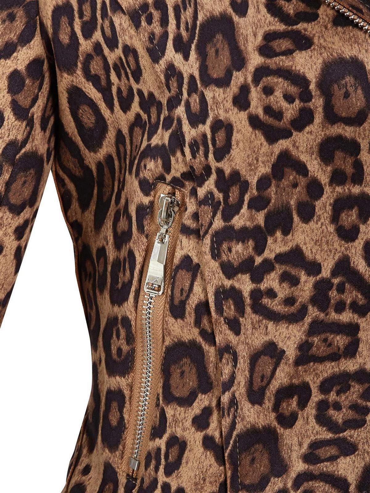 Куртка Biker SS7 Жіноча зі штучної замші з леопардовим принтом, фото №4 Куртка Biker SS7 Жіноча зі штучної замші з леопардовим принтом, фото №4