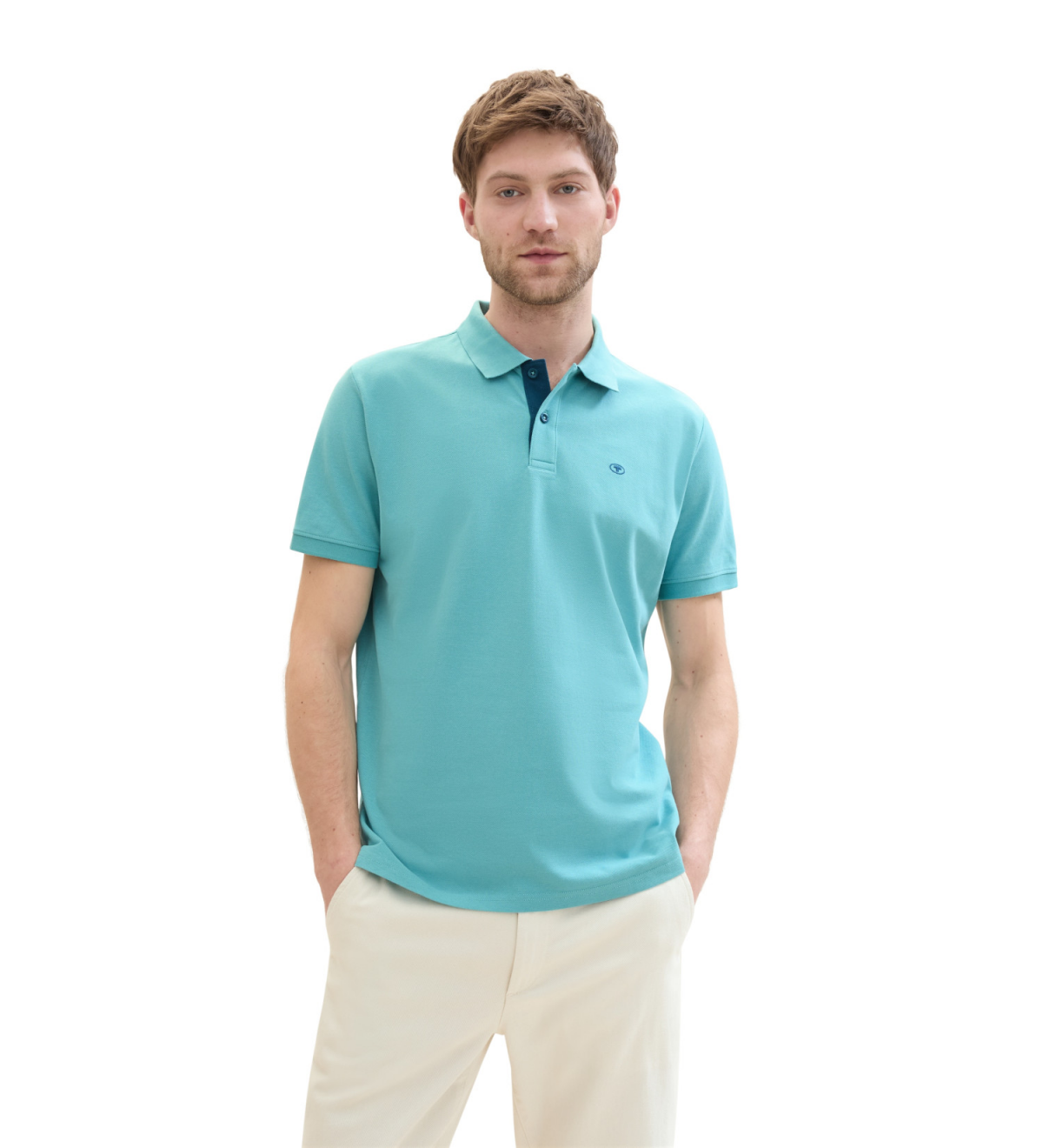 Поло Basic Polo 1031006ХХ35272 Tom Tailor Блакитний M, фото №1