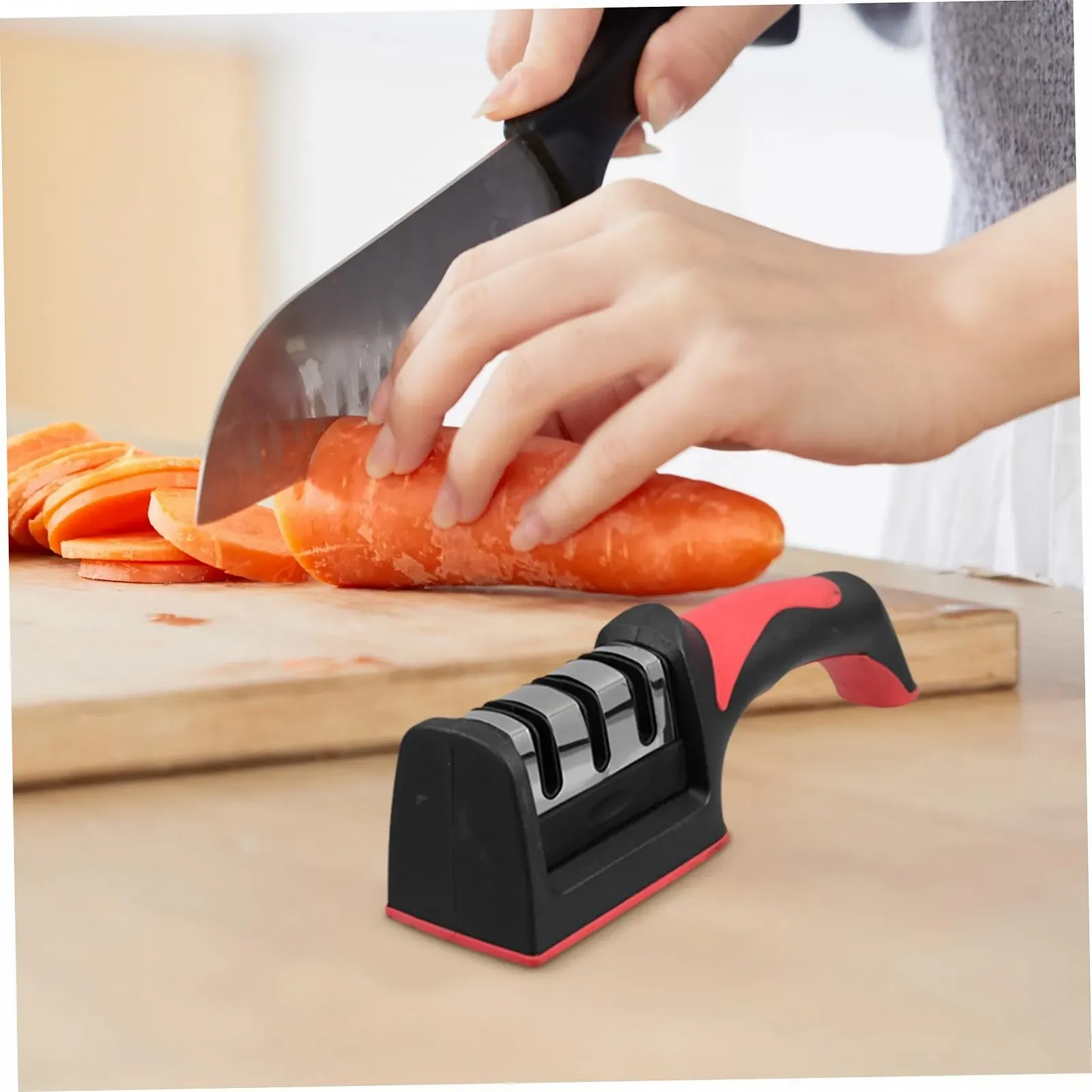 Точило для ножів ERINGOGO триступенева багатофункціональна з нержавіючої сталі, фото №4