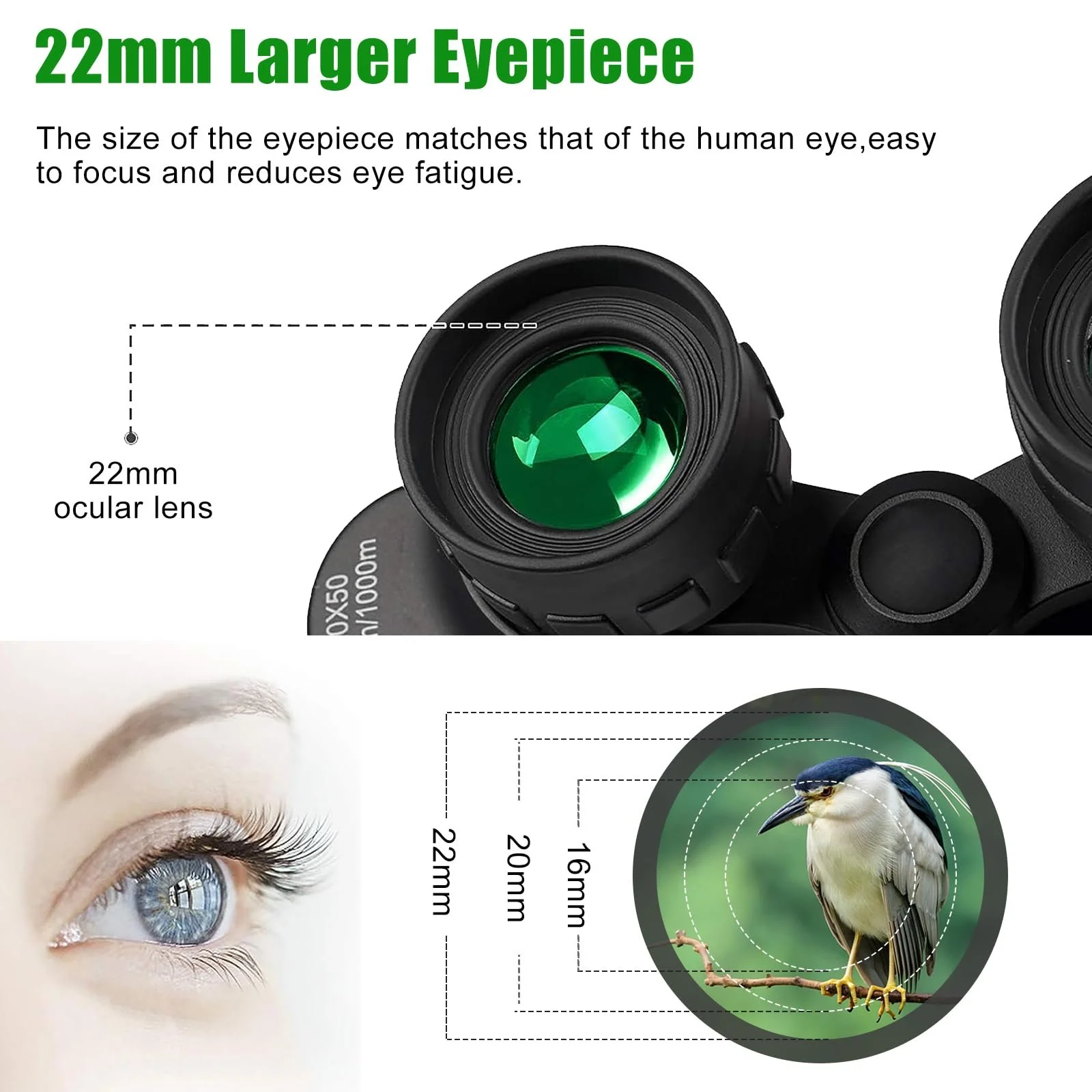 Бінокль 20 x 50 High Power HD Waterproof BAK4 FMC, фото №3