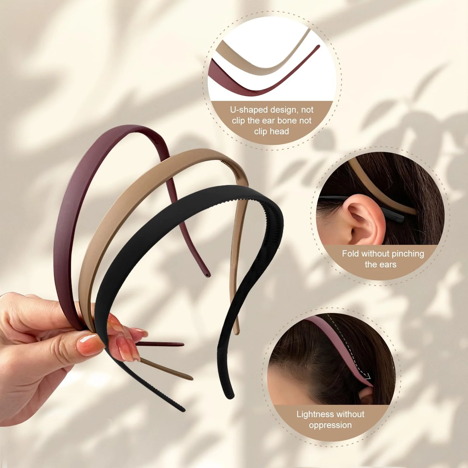 Набор из 3 обручей на голову, фото №3 Набор из 3 обручей на голову, фото №3