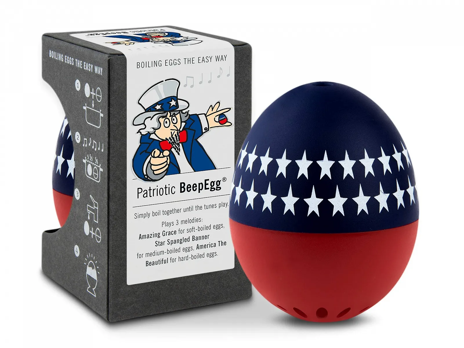 Таймер для яиц Brainstream PiepEi Patriotic 3 мелодии White, фото №1 Таймер для яиц Brainstream PiepEi Patriotic 3 мелодии White, фото №1