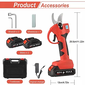 Секатор акумуляторний 30 мм з 2 акумуляторами і LCD-дисплеєм synthetic.ua - Фото 1