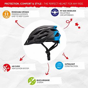 Шлем велосипедный Meteor Marven MTB/Scooter для мужчин/женщин/детей synthetic.ua - Фото 1