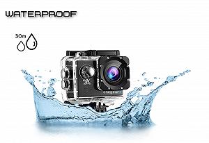 Екшн-камера Onegearpro Fun+ 4K 30fps WiFi з пультом дистанційного керування, підводна камера 30 м та аксесуари synthetic.ua - Фото 1