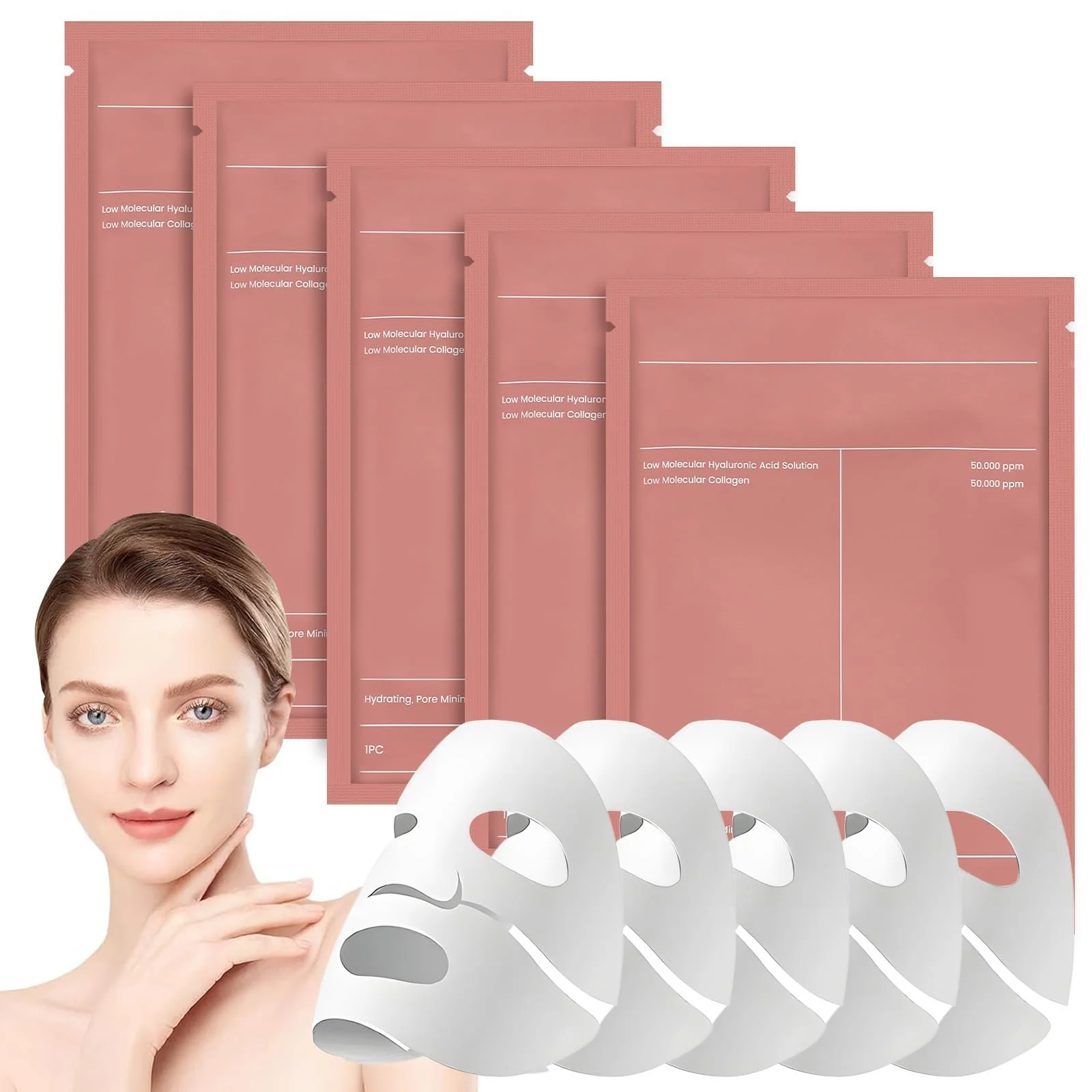 Маска Колагенова Organic Real Deep, Зволожуюча, Антивікова, 5 шт, фото №1