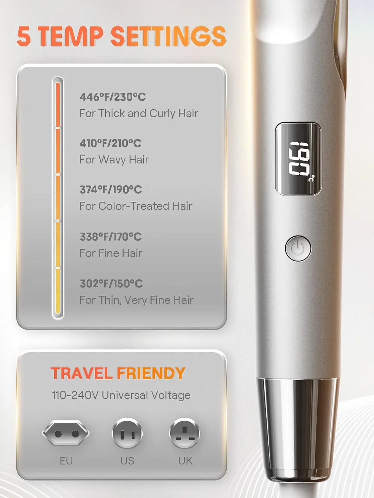 Випрямляч для волосся 2 в 1 SHEGLAM Sleek Chic Twist Kiss 25 мм 150°C-230°C, фото №6 Випрямляч для волосся 2 в 1 SHEGLAM Sleek Chic Twist Kiss 25 мм 150°C-230°C, фото №6