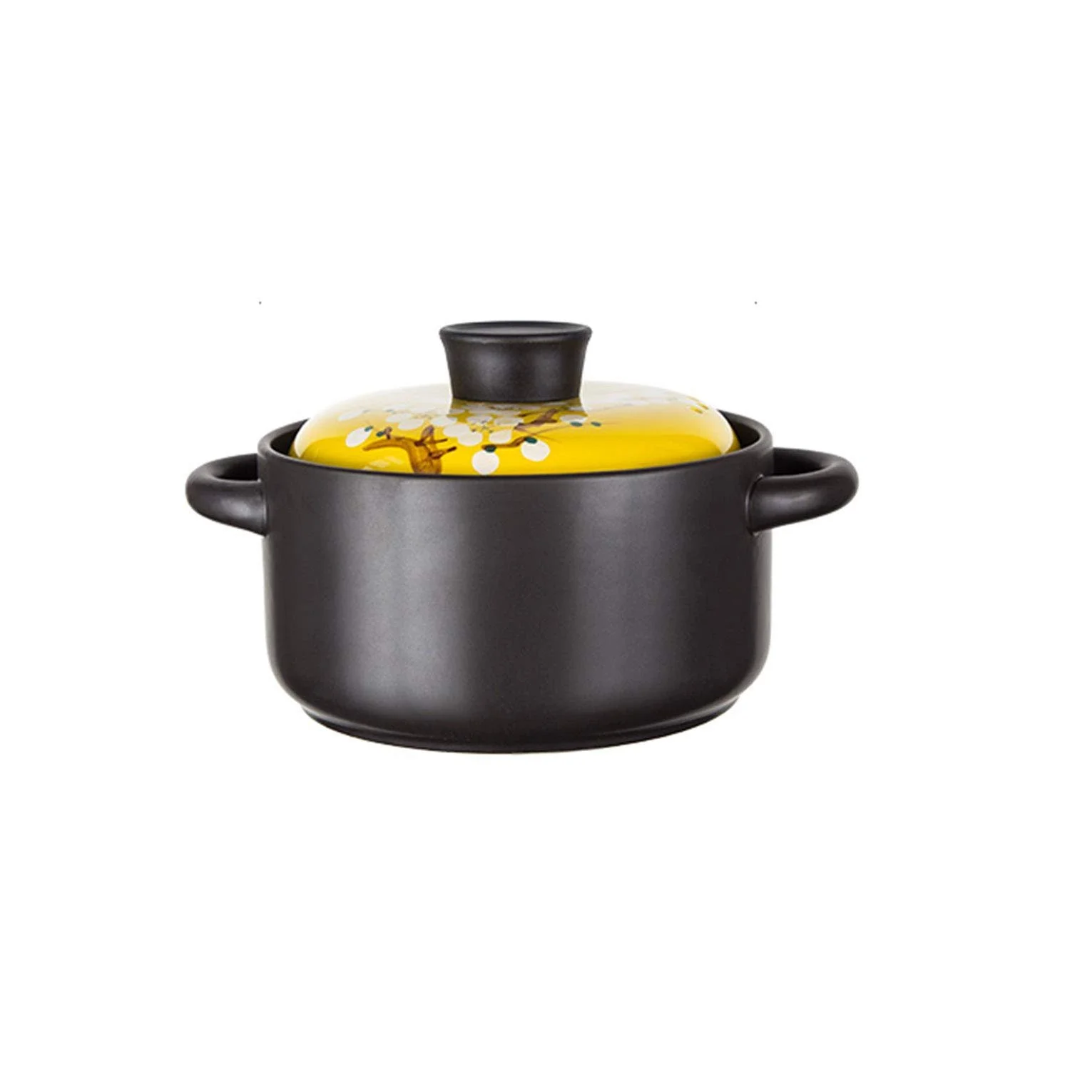 Каструля AIBAB з двома ручками, жаростійка, керамічна, багатофункціональна, для супу, в японському стилі, з кришкою, фото №1 Каструля AIBAB з двома ручками, жаростійка, керамічна, багатофункціональна, для супу, в японському стилі, з кришкою, фото №1