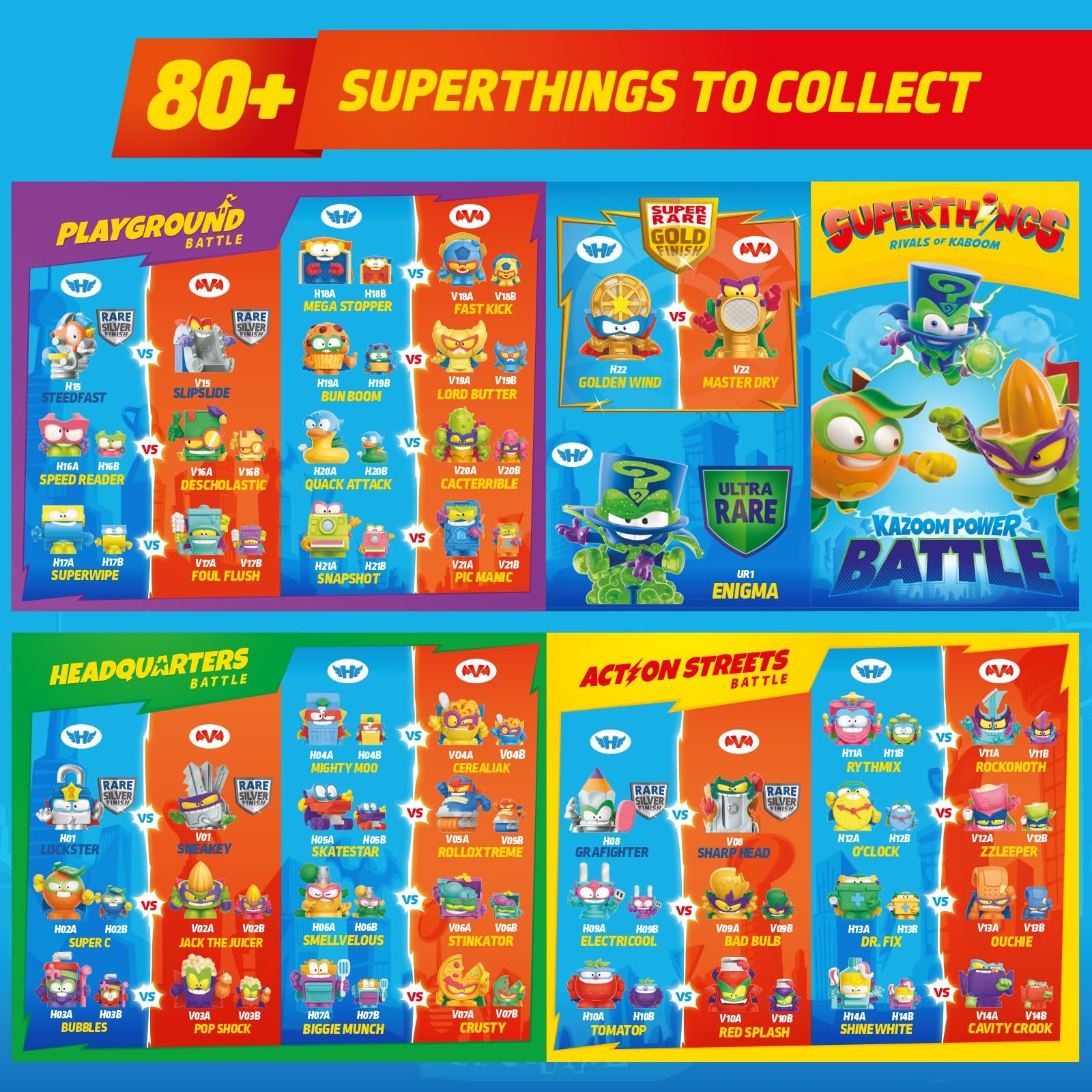 Фигурки Superthings Kazooom Power Battle, 5 шт (включает 1 фигурку-сюрприз и 1 серебряного капитана), упаковка 2 x 6, фото №6