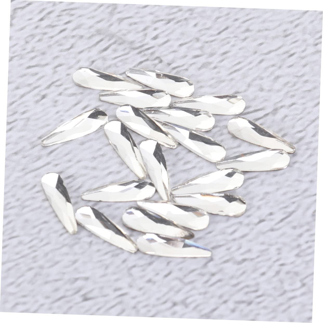 Стрази для нігтів Beavorty 60 шт, білі 3D, фото №2