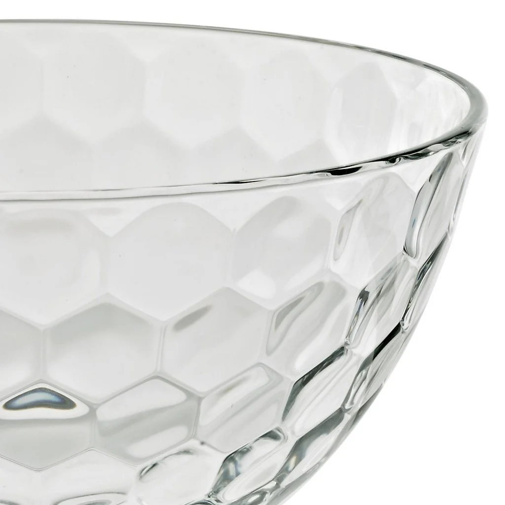 Ваза для фруктов Honeycomb D 23.5 см, высококачественное стекло, современный, вневременный стиль., фото №2