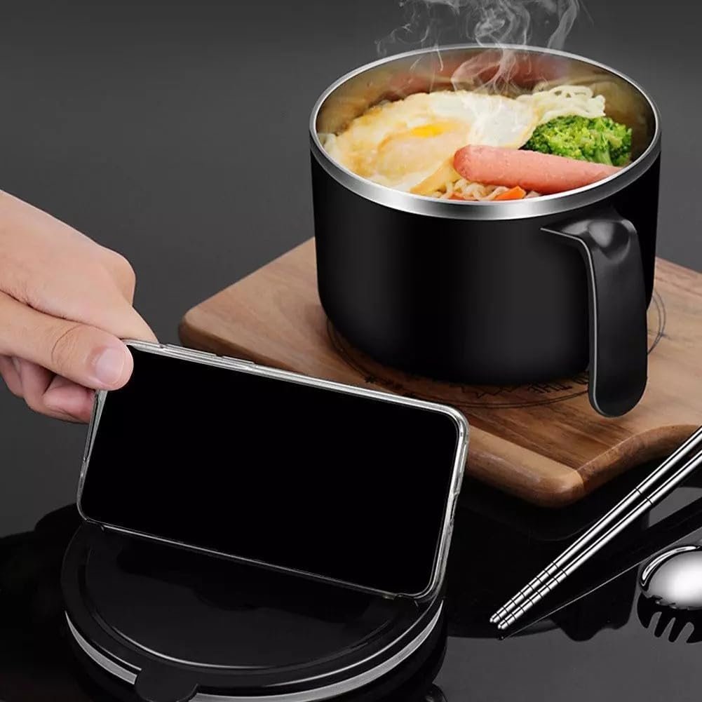 Миска YUANGANG для быстрой лапши, практичная, подходит для каждой трапезы, черная, фото №5