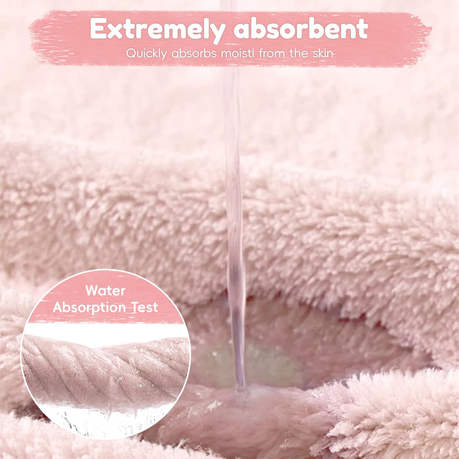 Полотенце с капюшоном Coral Fleece 70 x 140 см, розовый, фото №2