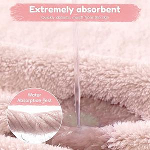 Рушник з капюшоном Coral Fleece 70 x 140 см, рожевий synthetic.ua - Фото 1