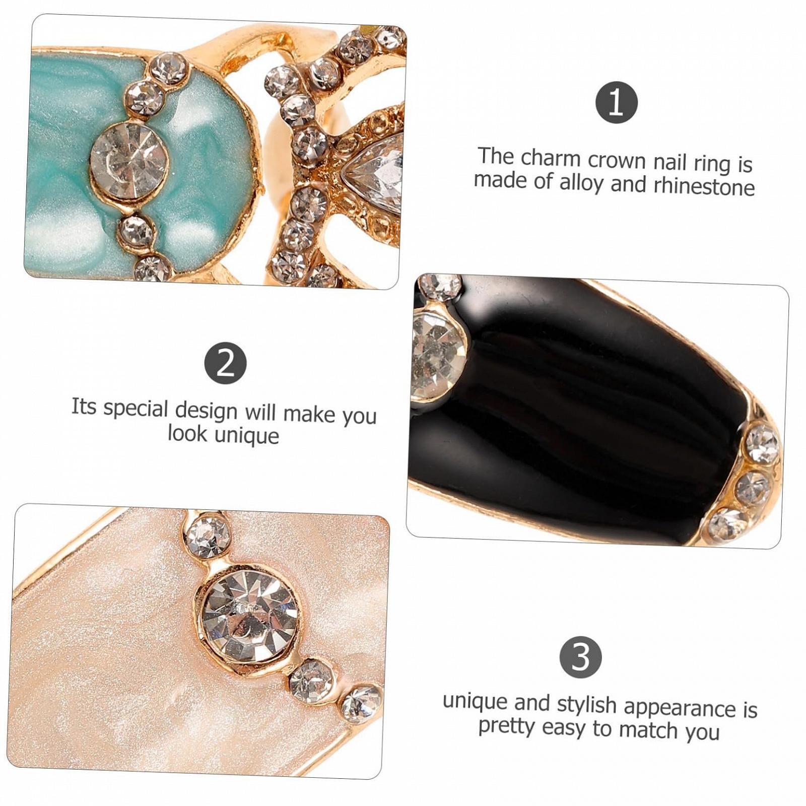 Набір накладних стразів для нігтів Блискучий, фото №2