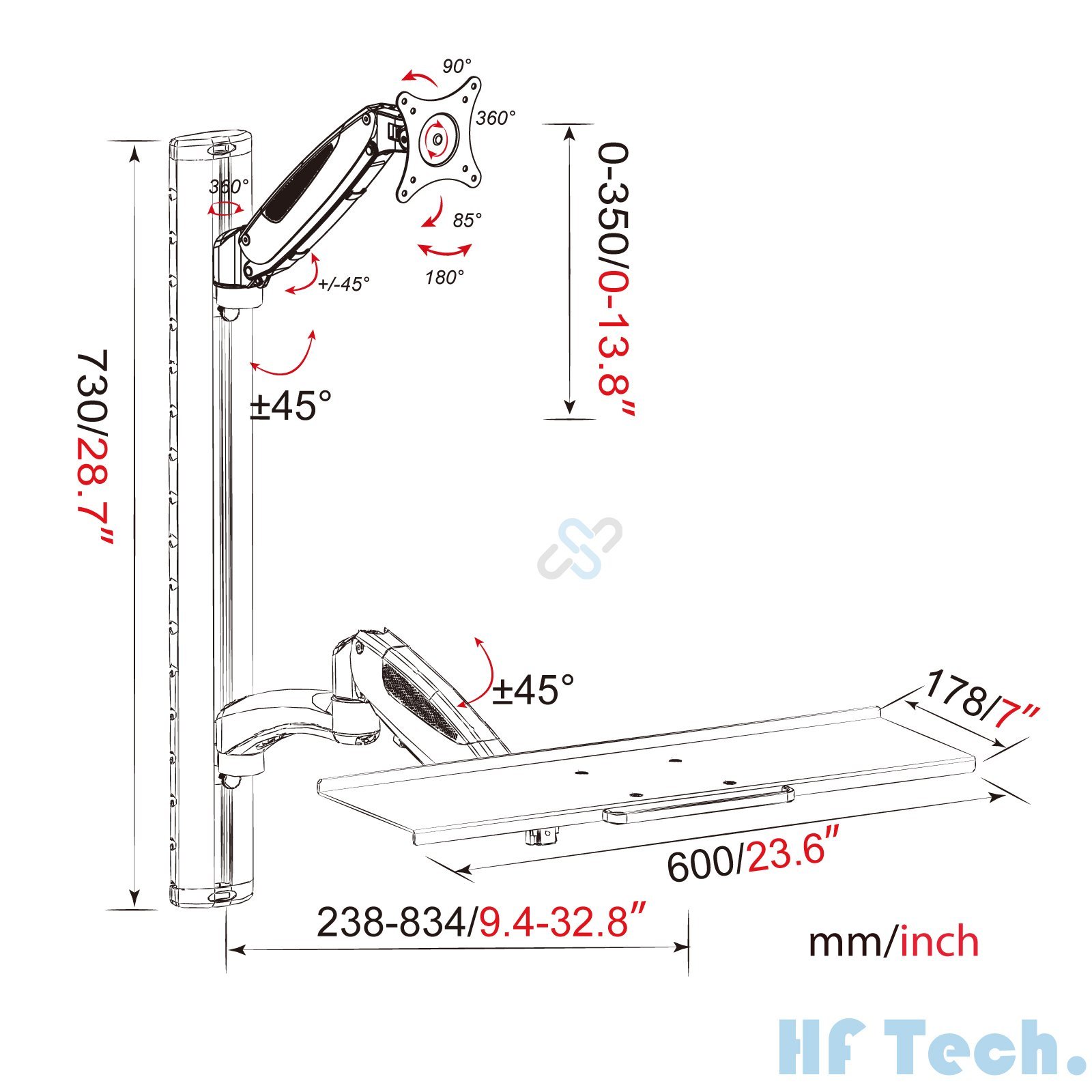 Кронштейн для монитора HFTEK
FY02WS 15" - 27" дюймов VESA 75/100, фото №2 Кронштейн для монитора HFTEK
FY02WS 15" - 27" дюймов VESA 75/100, фото №2