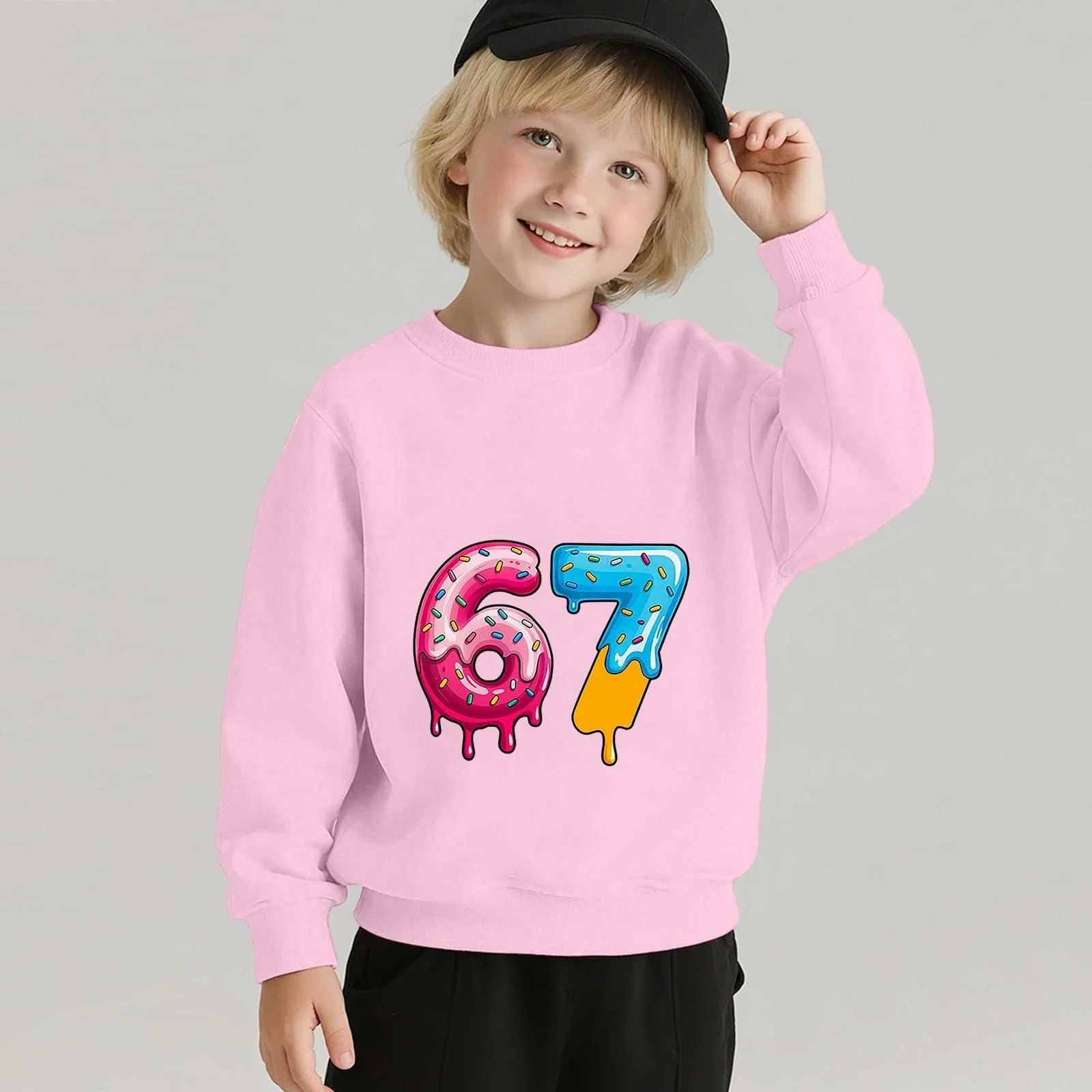 Свитшот Generisch 6 7 Meme Модный пуловер с принтом мороженого Унисекс Детский свитер Топы Six Seven Свитшоты Круглый вырез Длинный рукав Пуловер для девочек мальчиков Уличная одежда, фото №3 Свитшот Generisch 6 7 Meme Модный пуловер с принтом мороженого Унисекс Детский свитер Топы Six Seven Свитшоты Круглый вырез Длинный рукав Пуловер для девочек мальчиков Уличная одежда, фото №3