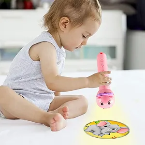 Проекционный фонарик Generisch для детей, игрушка-проектор, 80 мультяшных узоров synthetic.ua - Фото 1