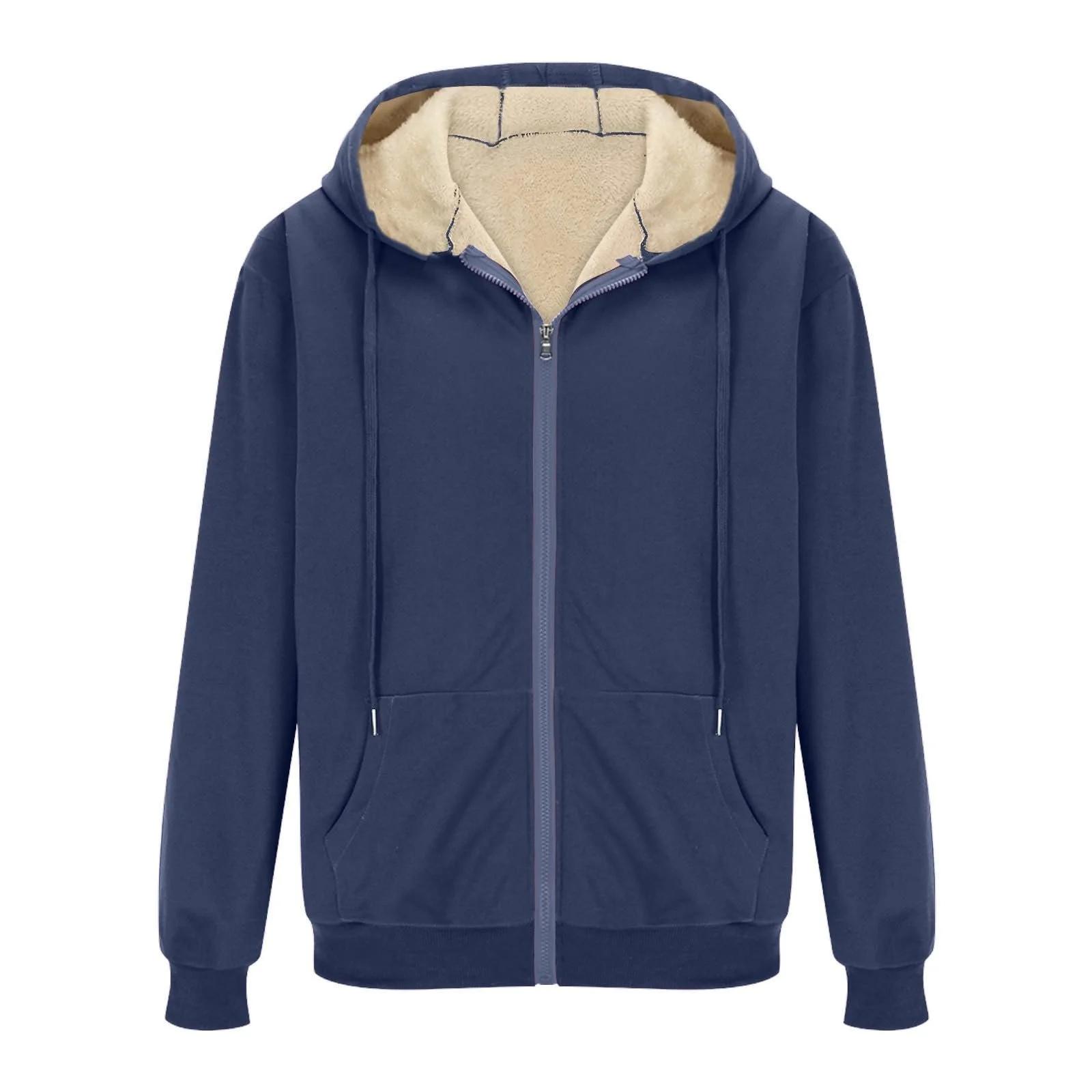 зимняя куртка с флисовой подкладкой Переходная куртка с карманом на молнии Осенняя зимняя теплая куртка с капюшоном Куртка для походов с длинными рукавами Удобное зимнее пальто Толстая куртка для активного отдыха куртка, фото №4