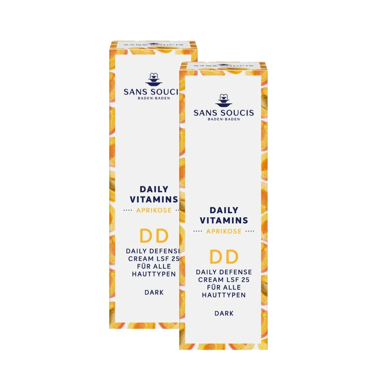 DD-крем денний Sans Soucis Apricot Dark SPF 25 2 x 30 мл, фото №1 DD-крем денний Sans Soucis Apricot Dark SPF 25 2 x 30 мл, фото №1