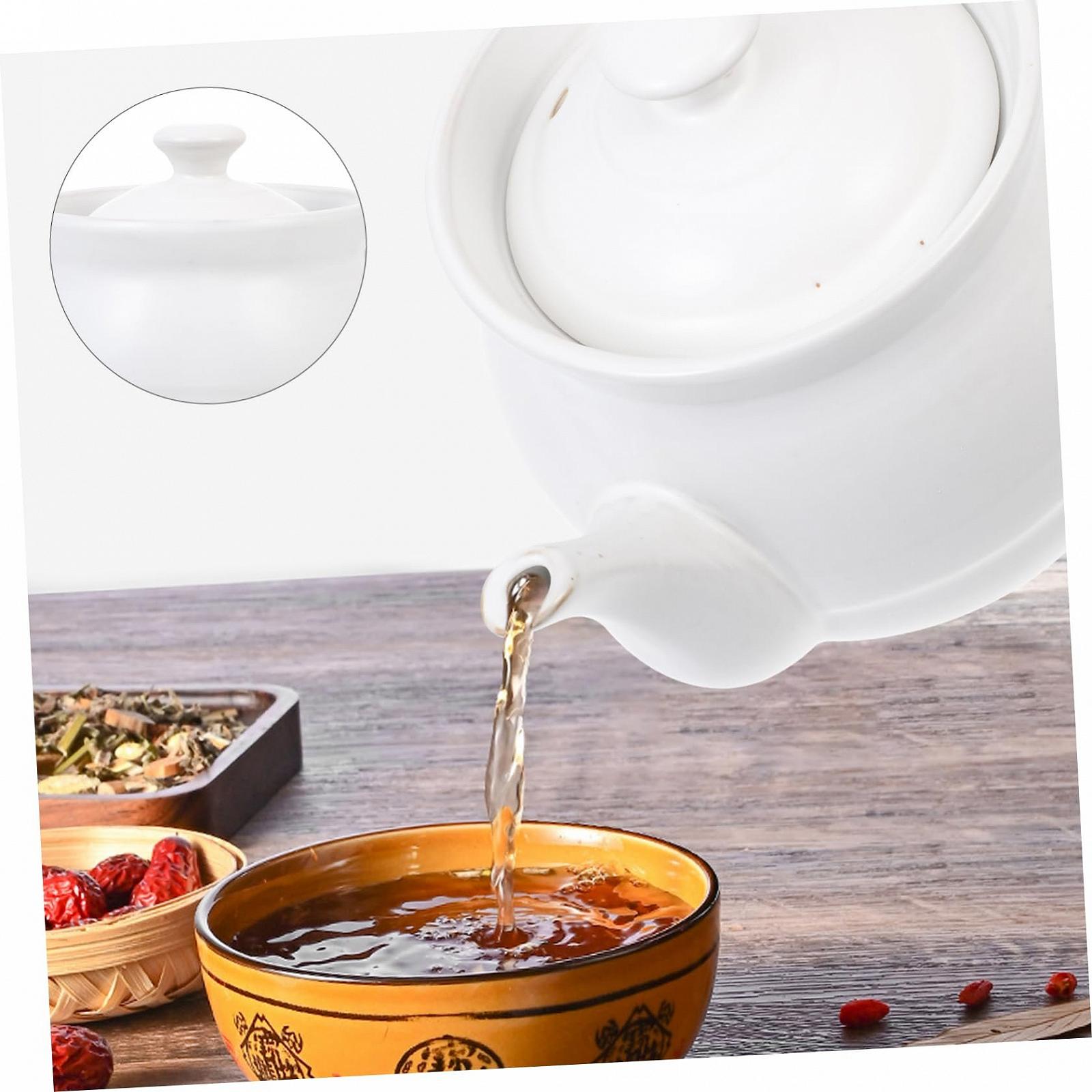 Горщик для приготування керамічний для трав та чаю термостійкий з ергономічною ручкою, фото №3