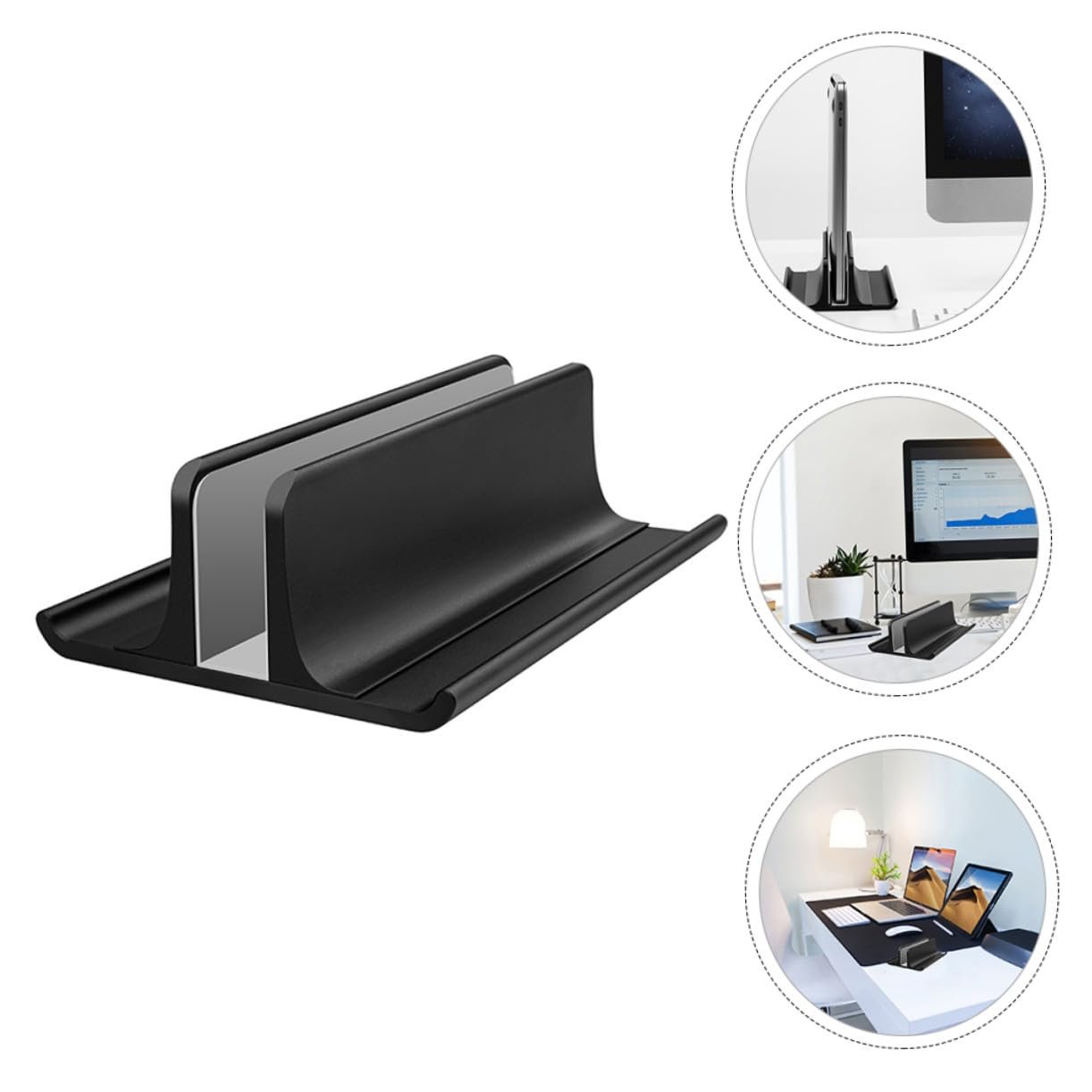 Подставка для ноутбука Вертикальная регулируемая Алюминиевый сплав Охлаждающая подставка для ноутбука Настольная подставка-радиатор для экономии места Вентиляция для офиса Дома Путешествий, фото №3 Подставка для ноутбука Вертикальная регулируемая Алюминиевый сплав Охлаждающая подставка для ноутбука Настольная подставка-радиатор для экономии места Вентиляция для офиса Дома Путешествий, фото №3