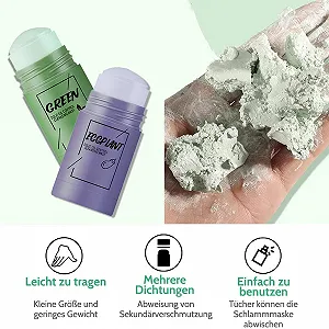 Маска Стик Altherona Зеленая, Очищающая, Чай, Баклажан, 2 шт synthetic.ua - Фото 1