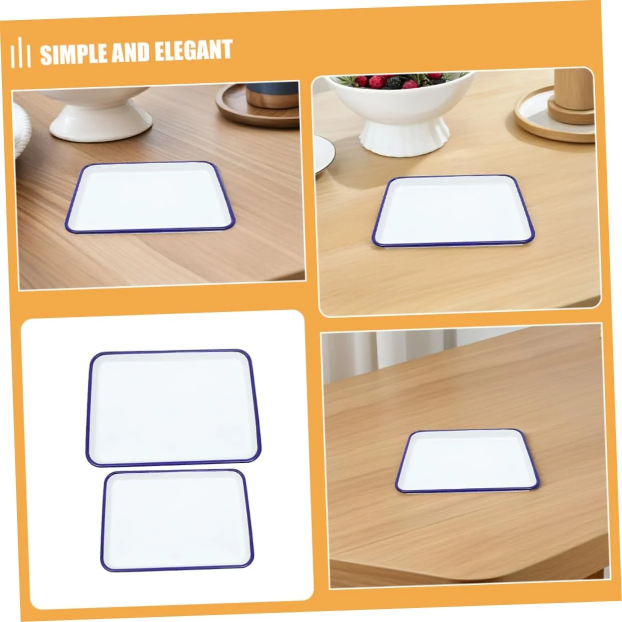 Эмалированные противни для выпекания 2 шт. антипригарные для кухни и лаборатории, фото №3