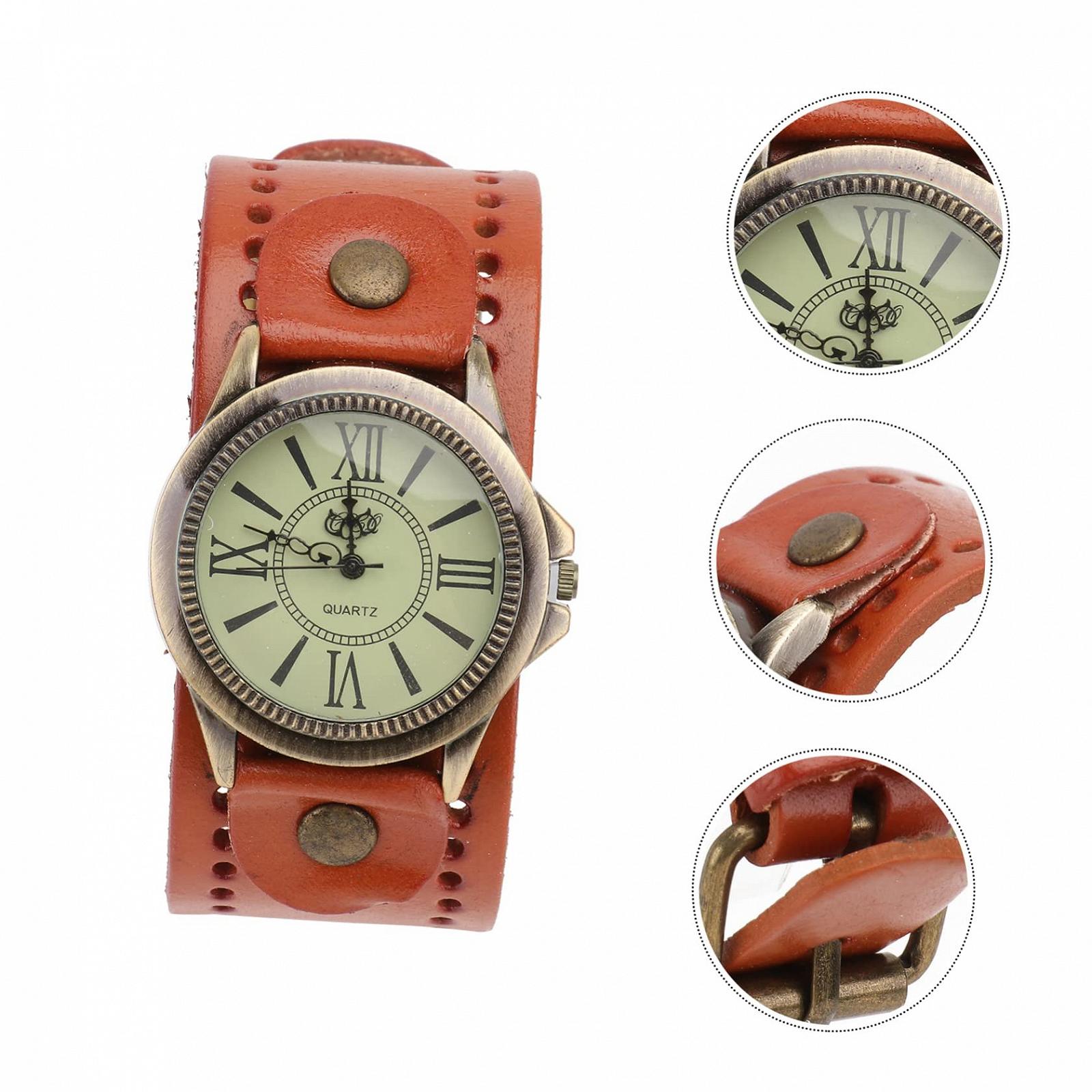 Часы-браслет Beaupretty Винтажные Римские Кварцевые Оранжевые, фото №6 Часы-браслет Beaupretty Винтажные Римские Кварцевые Оранжевые, фото №6