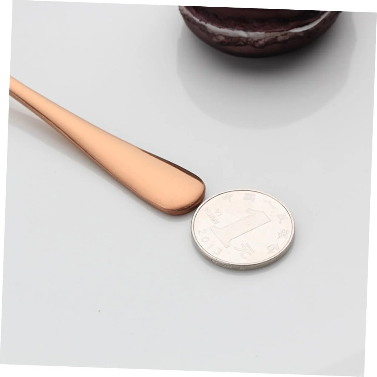 Ложка десертна HEMOTON Набір 4 шт. Нержавіюча сталь кругла для змішування кухонна для кави металева, фото №4