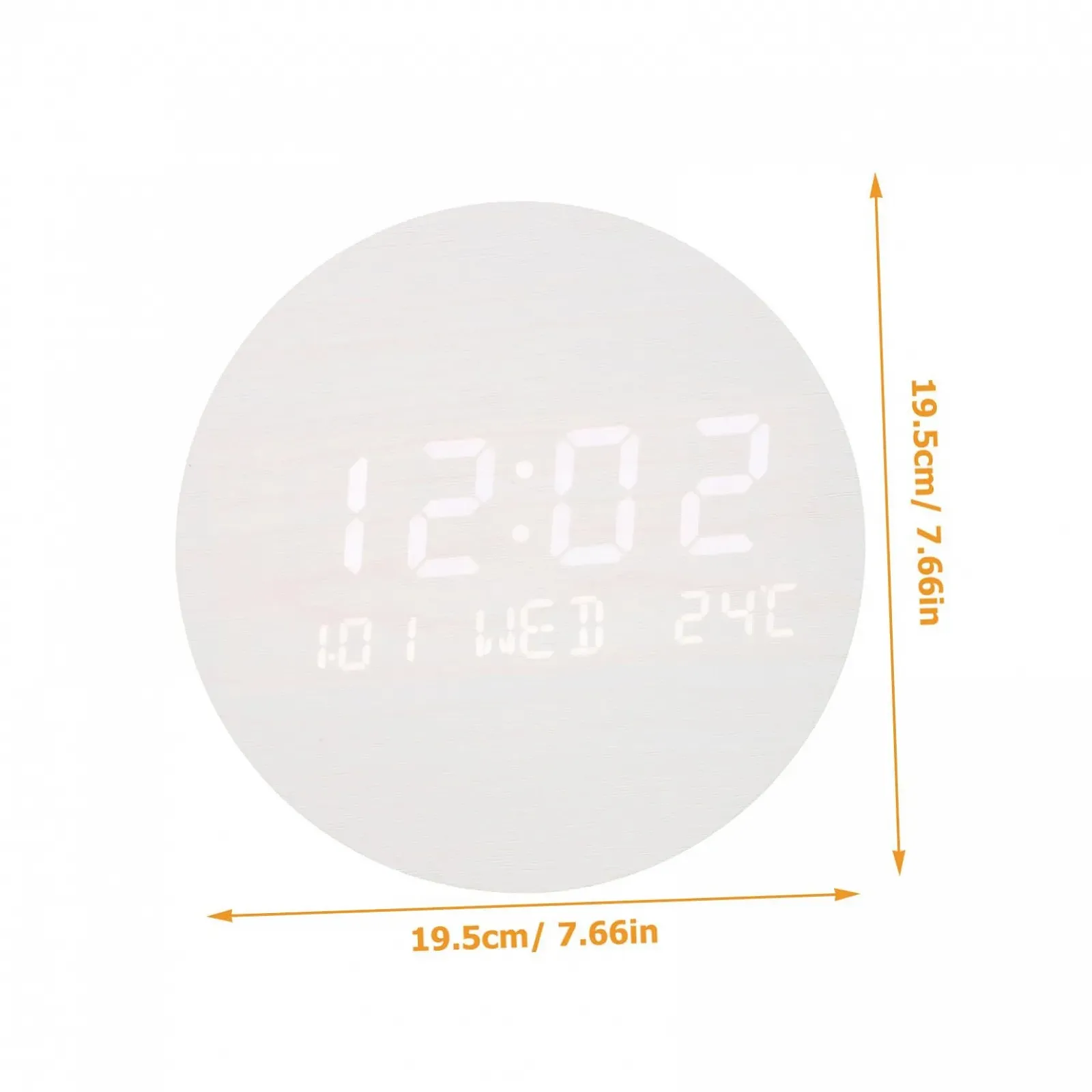 Електронний годинник FUNOMOCYA з дисплеєм температури Дерев'яний корпус Великий шрифт, фото №2