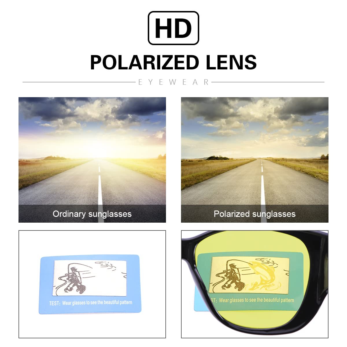 Окуляри Поляризовані для нічного водіння для чоловіків та жінок, фото №5