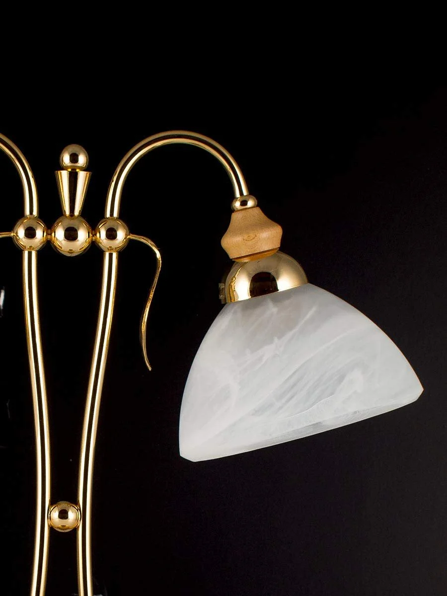 Настільна лампа 405048 Gold-Plated Large Beech Wood Classic 2xE27 Золота, фото №5