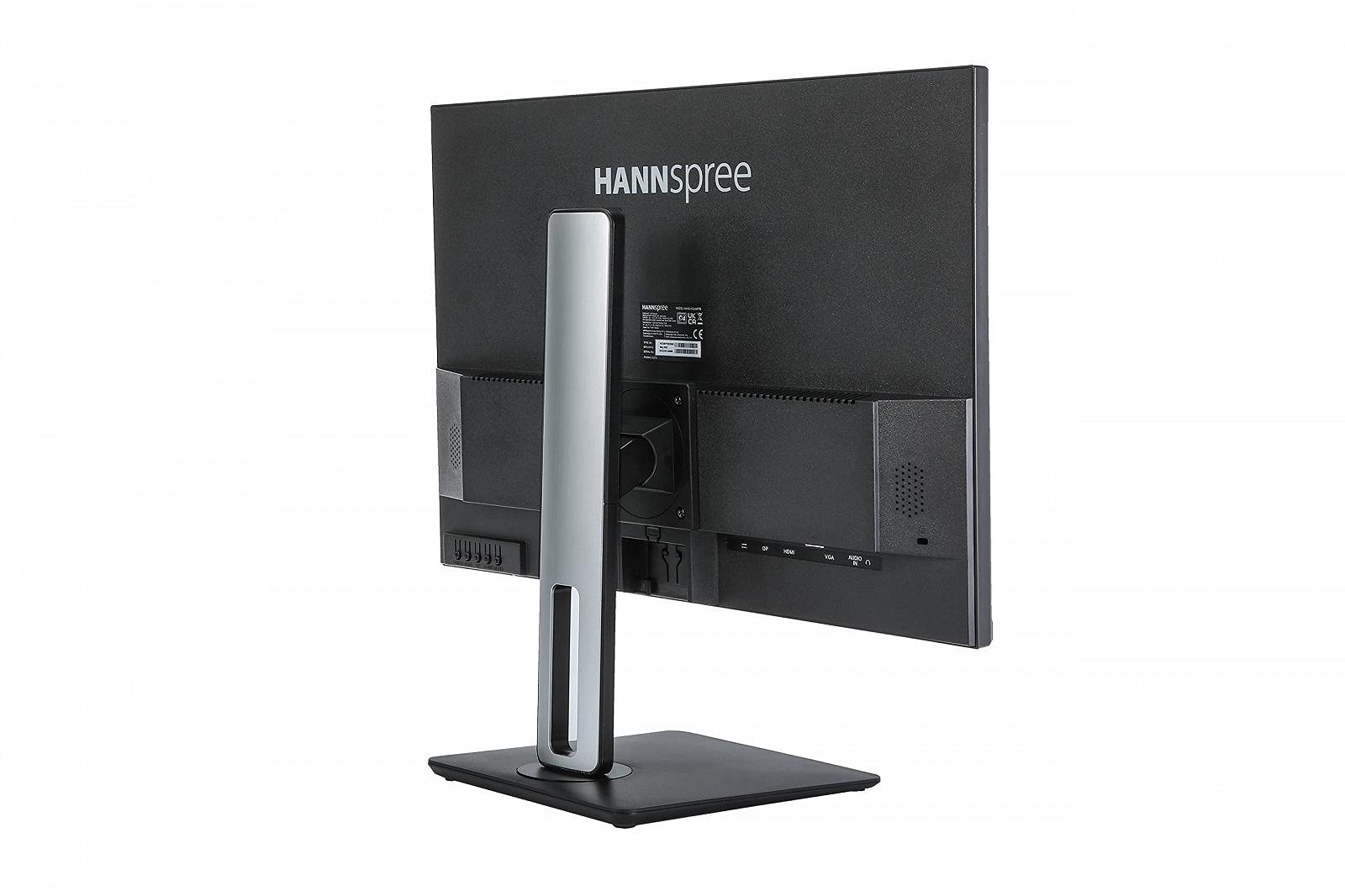 Монітор HANNspree HP246PFB 61 см (24 дюйми) WUXGA 250д HDMI VA DP Динамік VESA Регулювання висоти Нахил Поворот 90° Чорний, фото №5