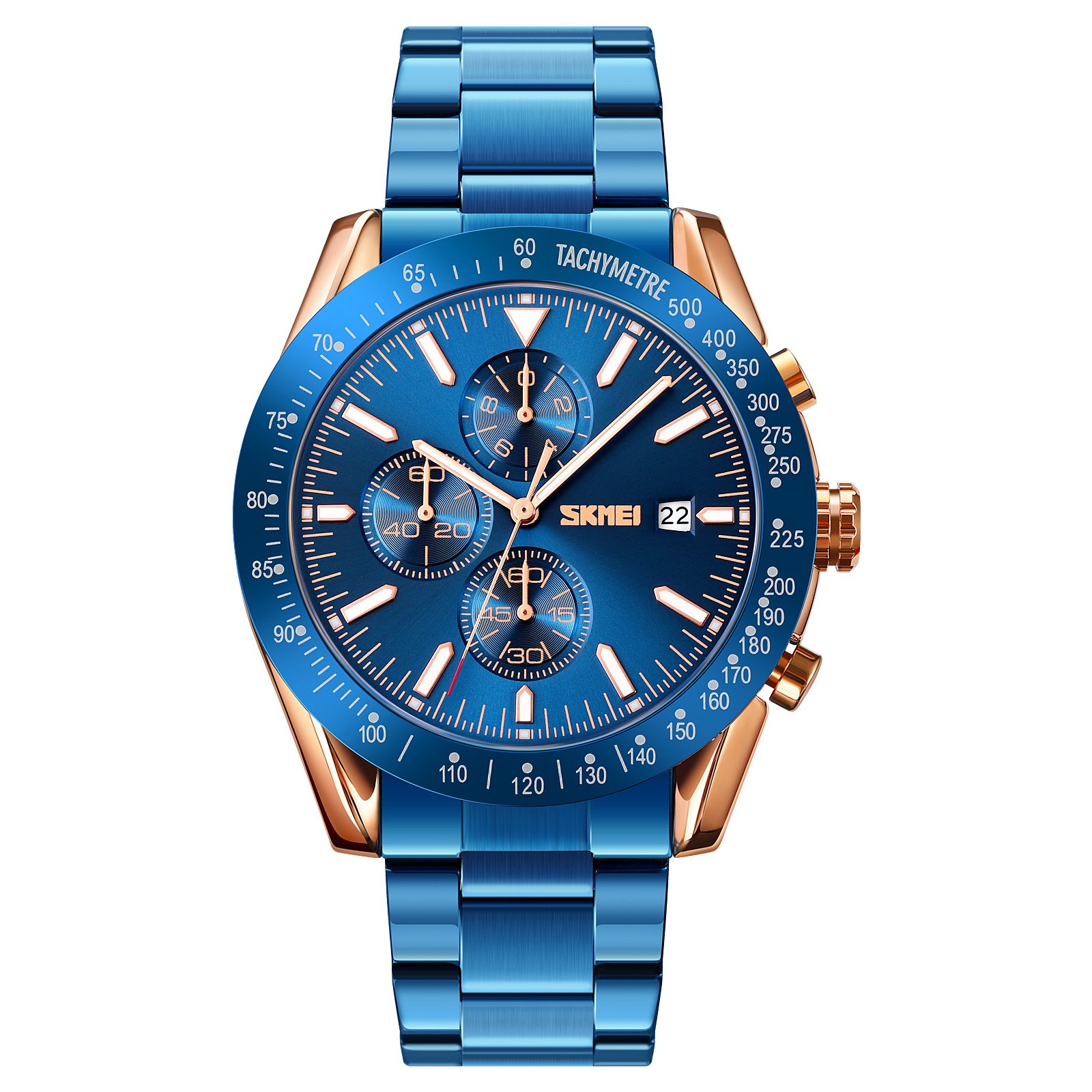 Годинник Skmei 9253 RGBU Rose Gold-Blue, фото №1
