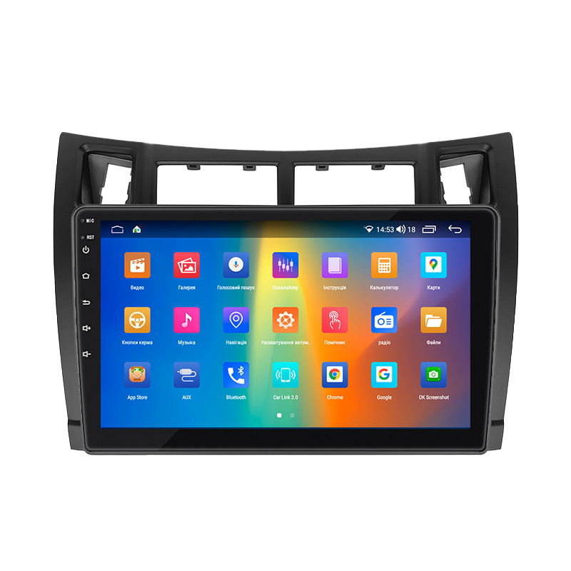Станна магнітола Lesko Toyota Vitz II XP90 2005-2011 IPS 9 4/64Gb CarPlay 4G Wi-Fi GPS Prime (10969-58499), фото №2